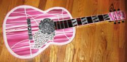 Guitar Art - Miranda Lambert Pink Guitar Interpretation